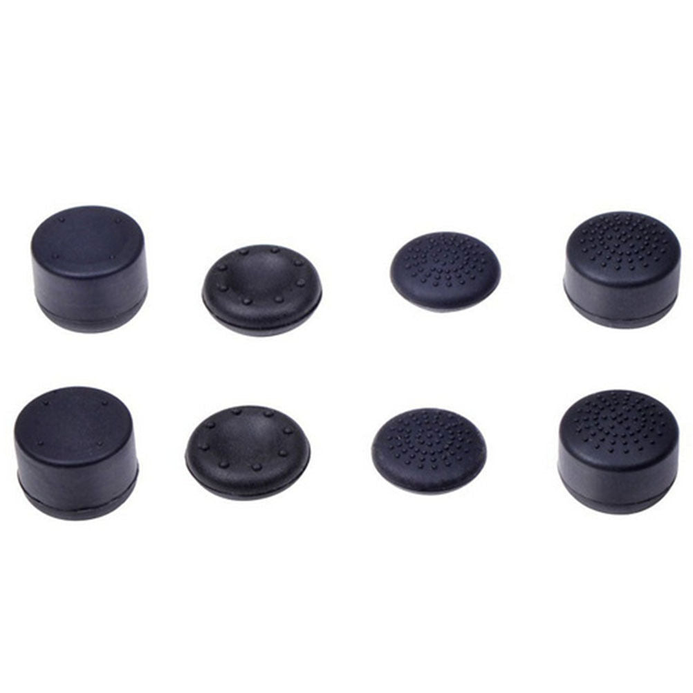 8X Black Silicone Thumb Stick Grip Cover Caps For PS4 Game Analog Control.l8