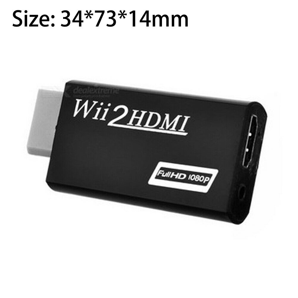 Wii to HDMI Adapter HD Converter Adapter with HDMI Connection Extra 3.5 mm HN US