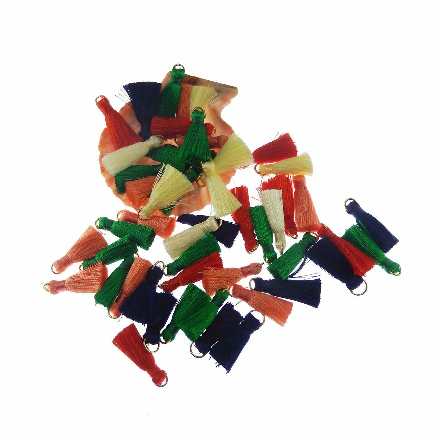 Lot of 10 Mini Tassels Bracelet Earring Pendant Keychain Dangles Hanging Decors