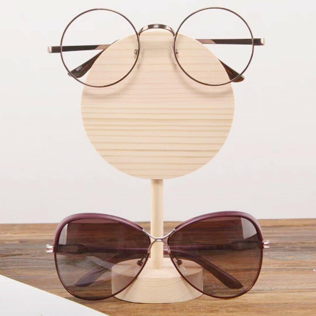 Natural Wood Eyeglass Desk Holder Home Desk Decoration DIY Craft Paint Board