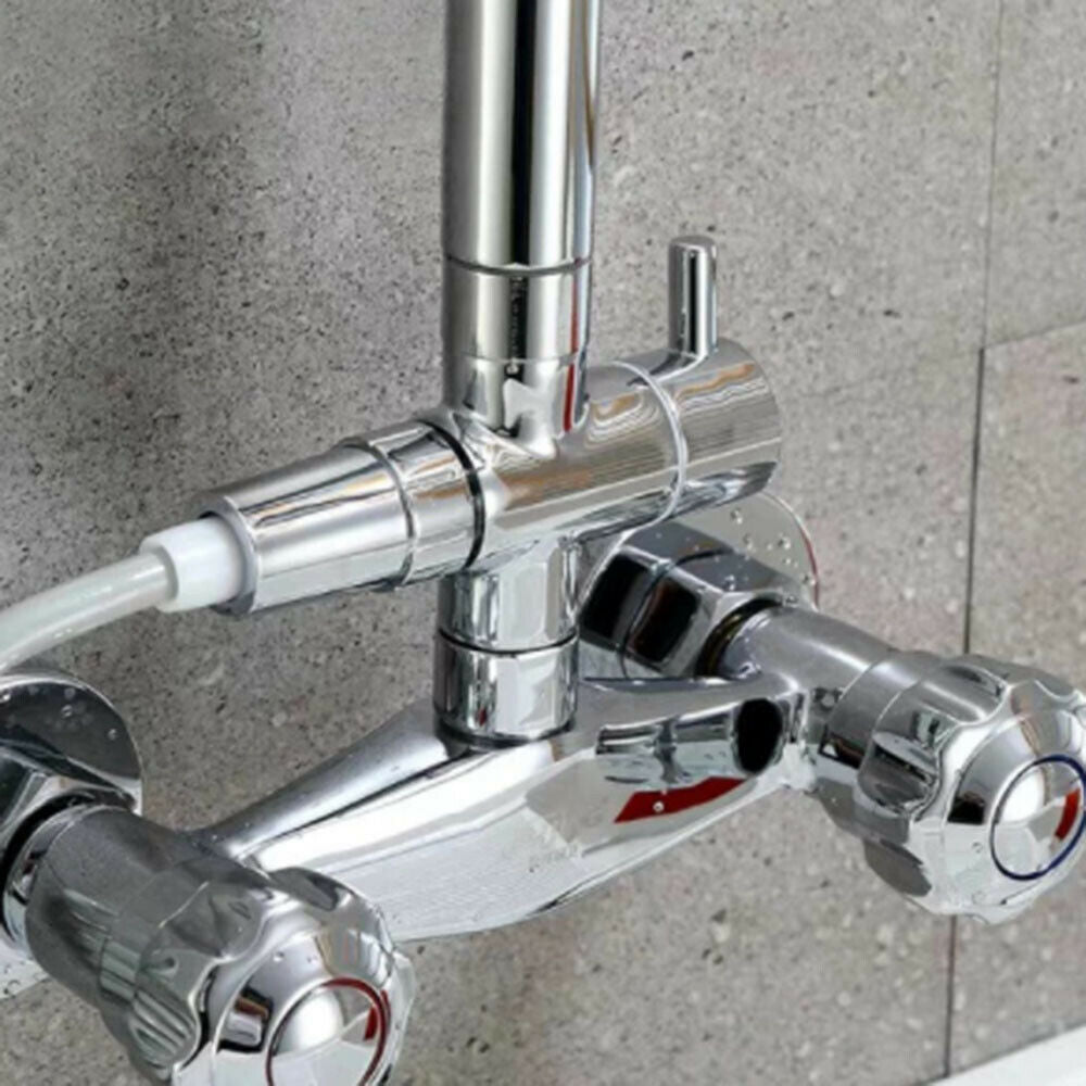 Shower Diverter Shower Faucet 3-way Diverter Valve 1-point 2 Cnnector Converter