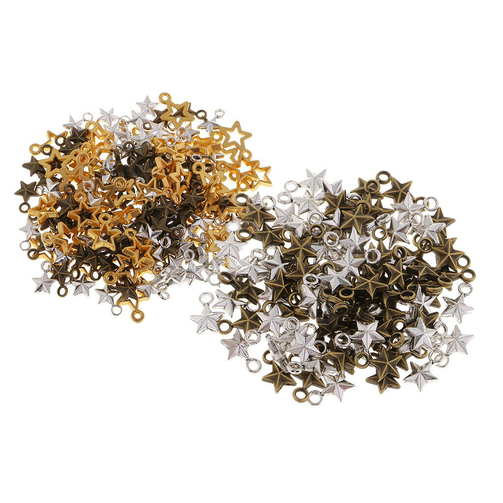 100 pieces Mixed Star Charms pendants for jewelry making