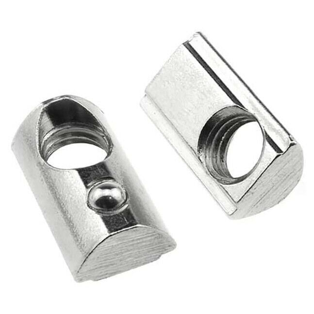 2X(30Pcs M8 T Slot Nuts Roll-In Sp Ball Loaded Elastic Nuts for 3030 SeriesU2Z6)