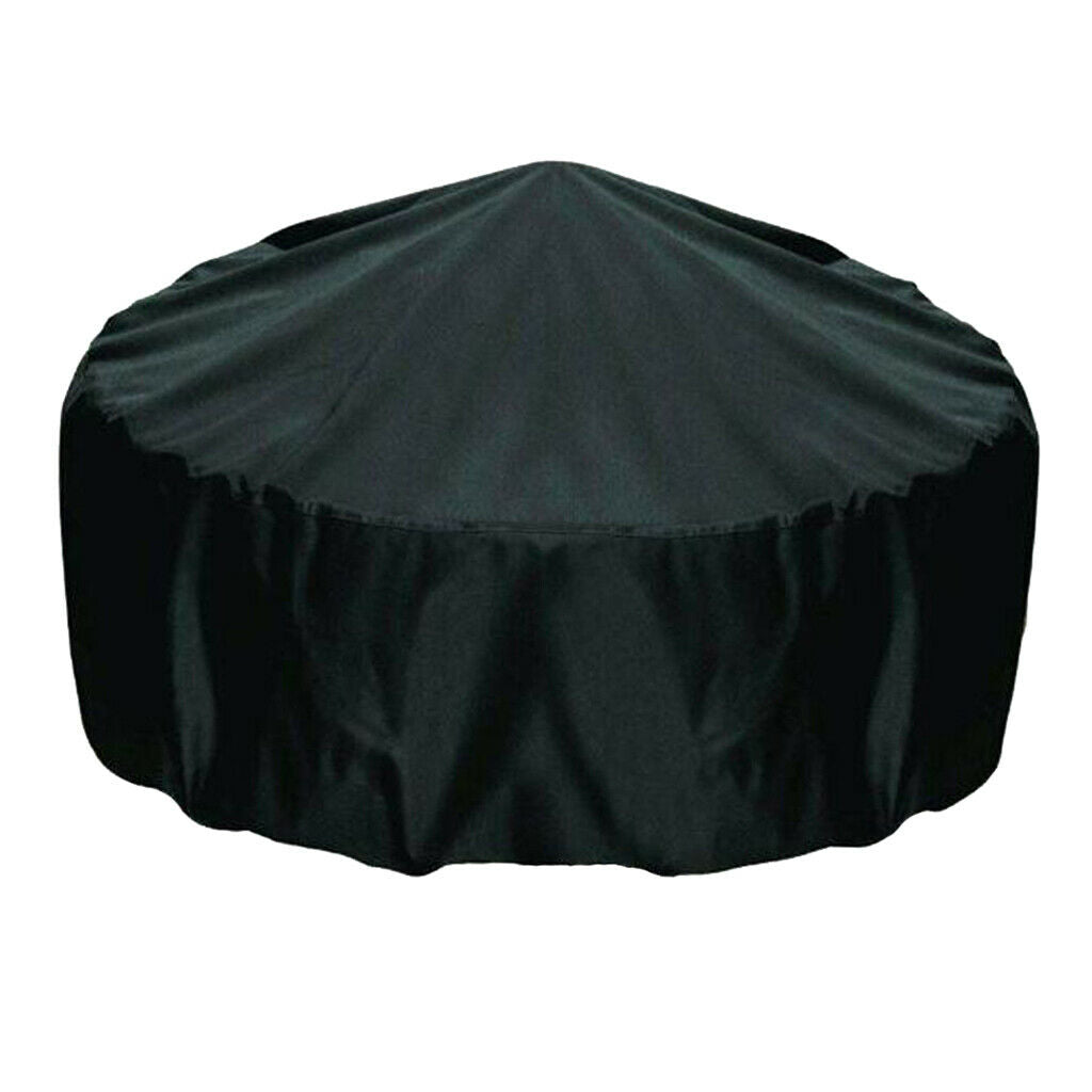 Patio Round Fire Pit Cover Waterproof UV Protector Grill BBQ Cover 30''