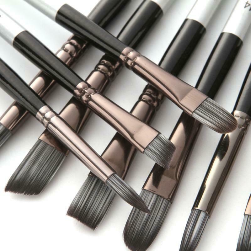 24pcs/set Nylon Hair Wooden Handle Watercolor Paint Brush Pen Scrubbing Scraper
