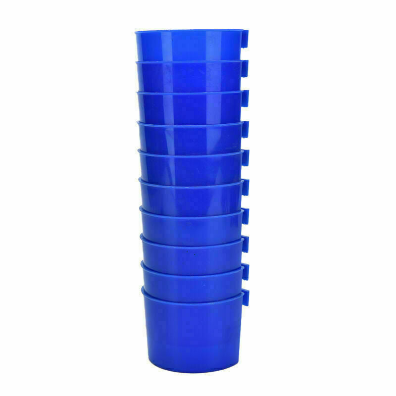 10 X Cup Hanging Water Feed Cage Cups Boxes For Poultry Rabbit Chicken Supplies