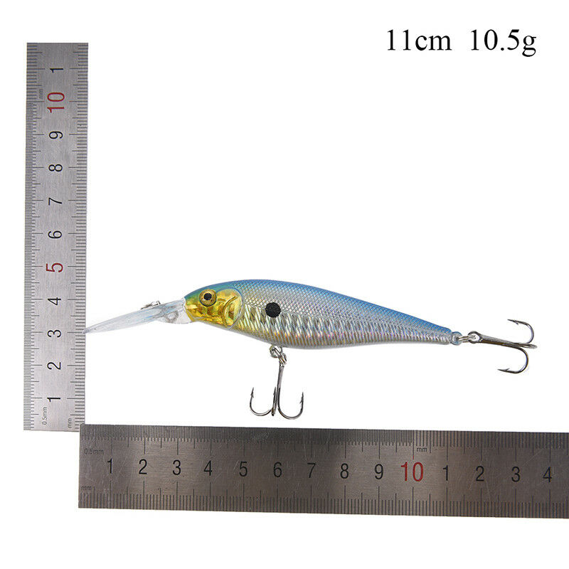 1pcs 11cm 10.5g minnow fishing lures plastic baits hard lures fishing hook.l8