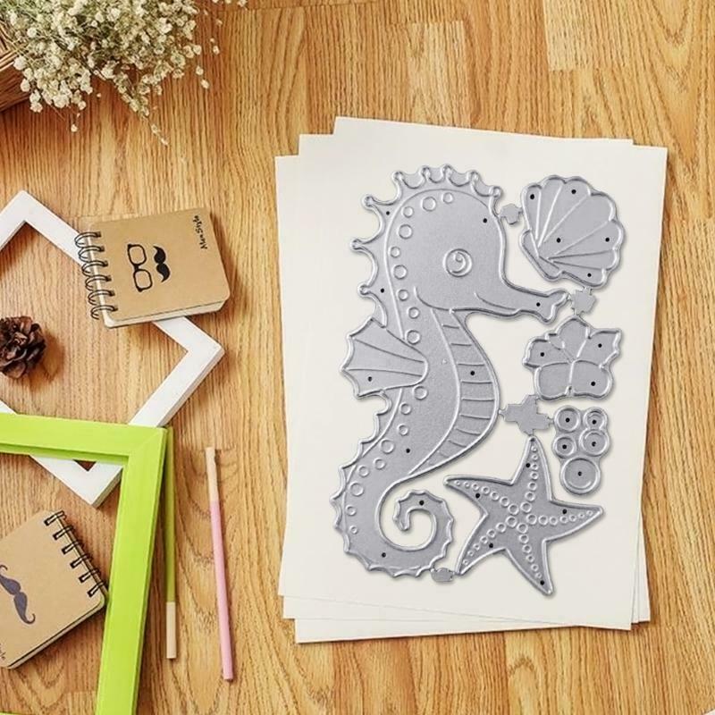 Seahorse Shell Starfish Metal Cutting Dies Stencil DIY Scrapbooking Album Paper