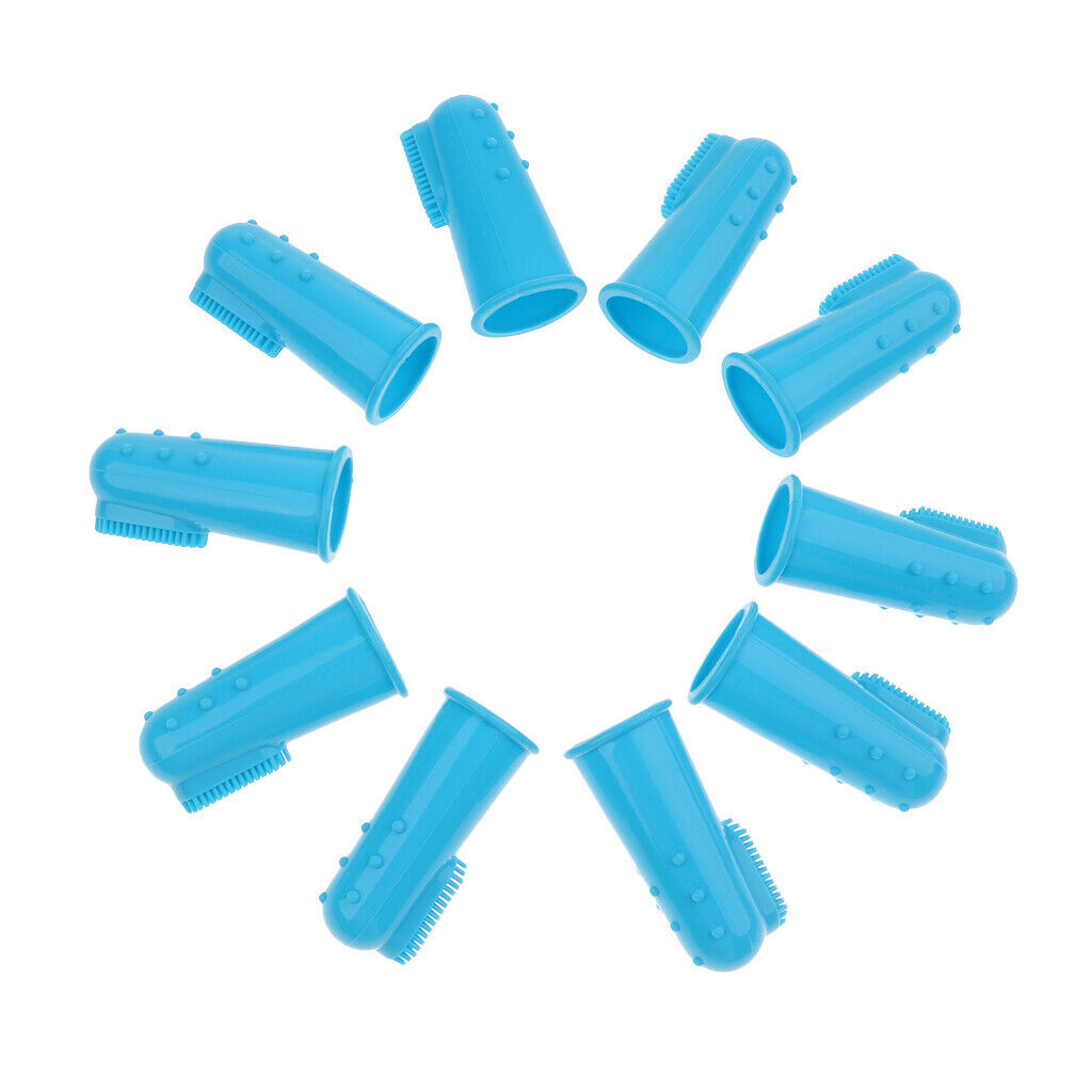 20-Pack Silicone Finger Toothbrush for Dogs Prevent Gum Disease Cat Kitten