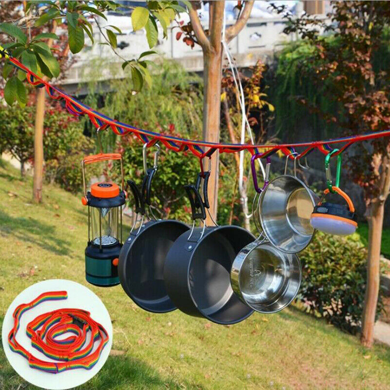 180CM Camping Hanging Colorful Rope Outdoors Lamp Hang Clothes Line Weave.l8