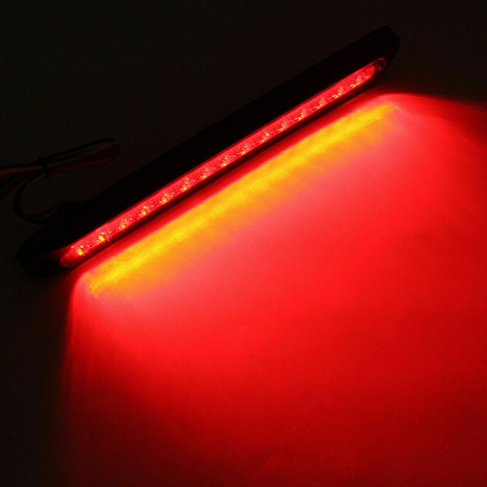 2PCS 25CM 15 LED Red Sealed Trailer Truck RV Stop Tail Rear Brake Turn Light Bar