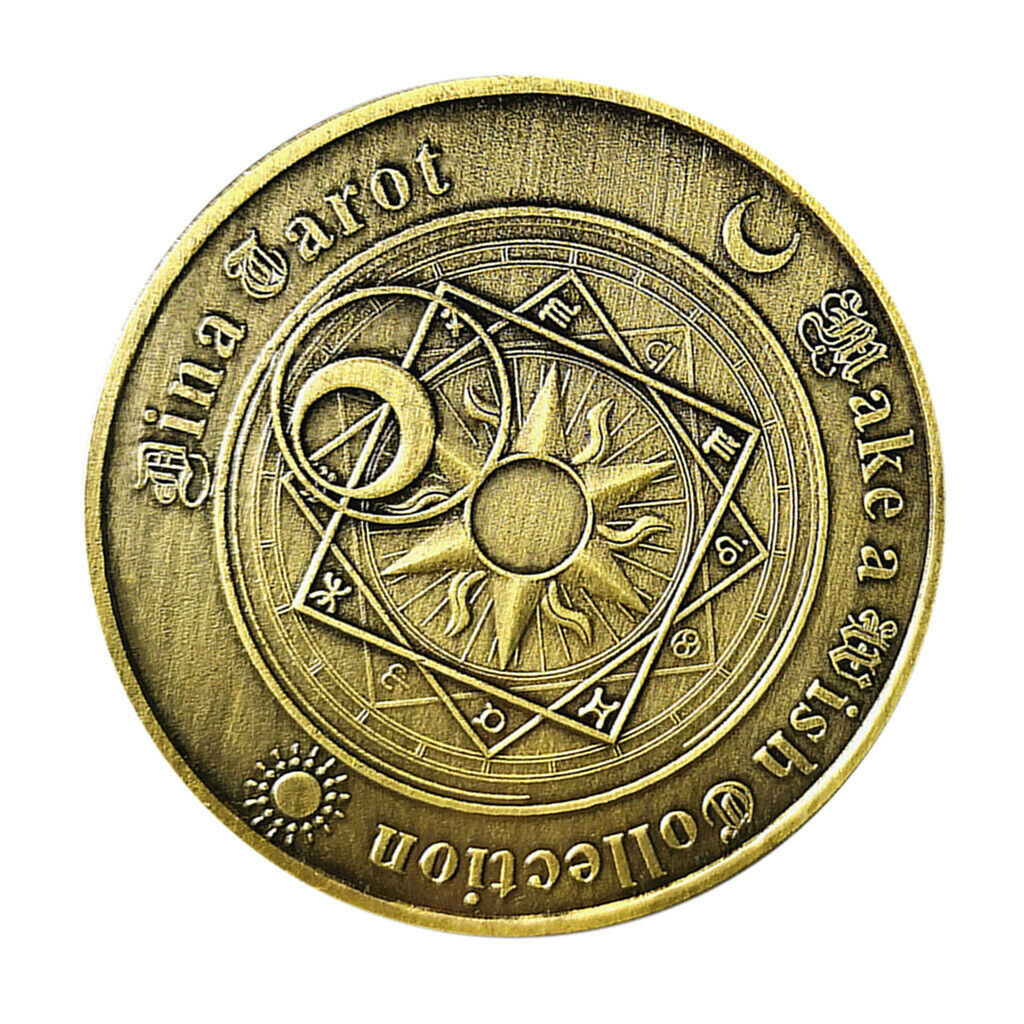 Commemorative Coin Tarot Divination Array Storage Collection Arts Souvenir