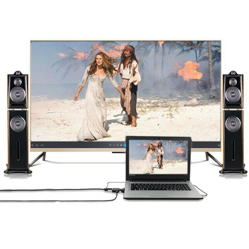 1PC VGA To HDMI Adapter FHD 1080P Audio Video Converter Laptop PC To TV HDTV AV