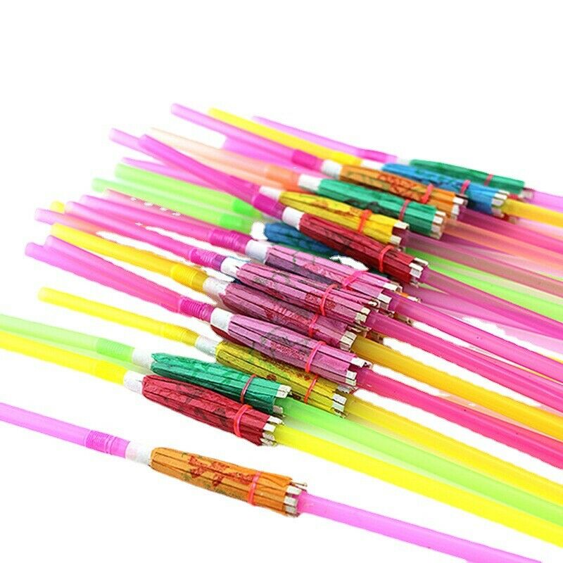 50pcs Mixed Paper Cocktail Umbrellas Parasols for Party Tropical Drinks