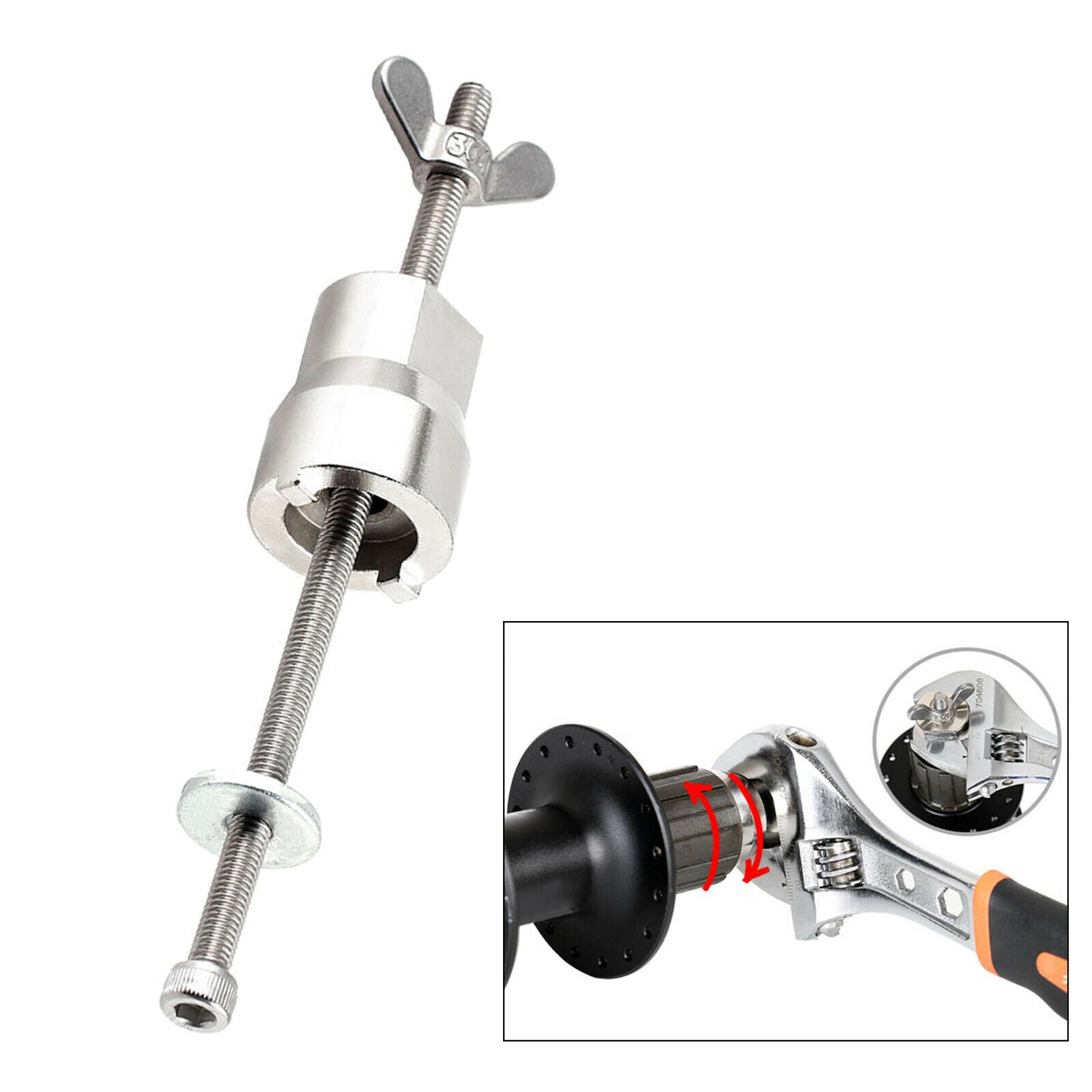Bike Freehub Remover Installer Slotted Socket Wrench Hun Repairing Tools 15.6cm