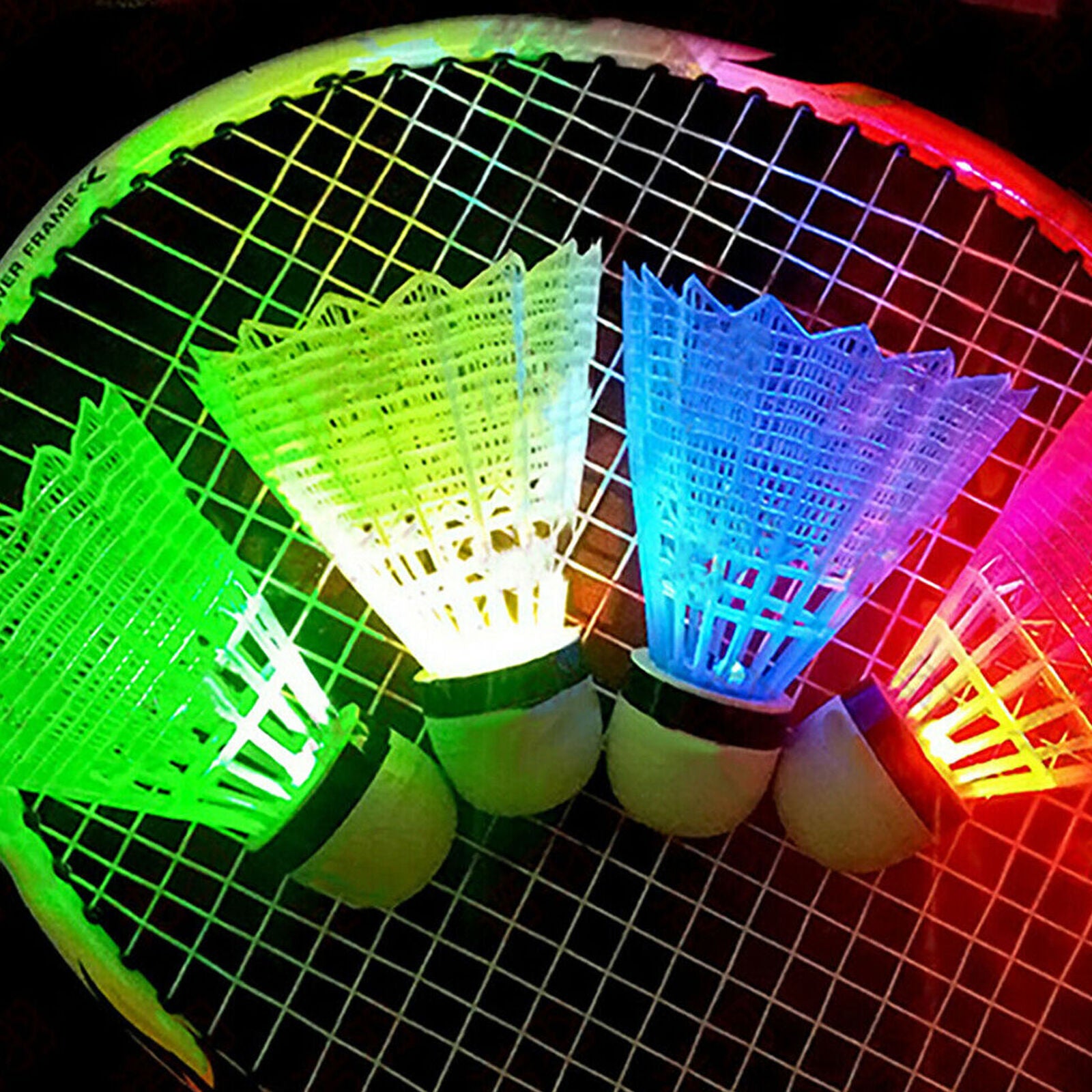 4Pcs Creative LED Light Badminton Balls Plastic Outdoor Sports Shuttlecock