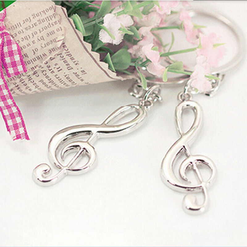 New Music Symbol Note G Treble Clef Pendant Keychain Key Chain Ring Fob G S Pb