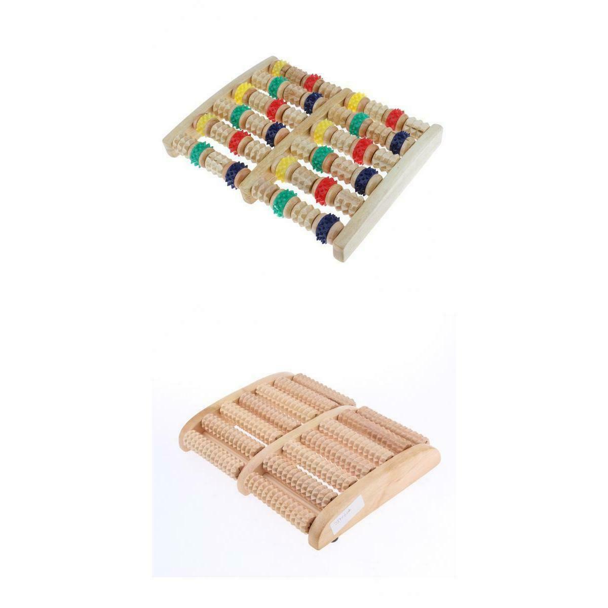 2 Pcs Wooden Foot Massager Roller Relief Stress Massage Reflexology Tool