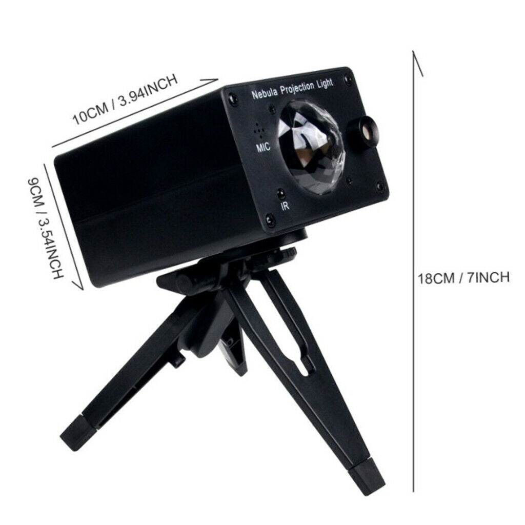 8 Color USB Rotational Galaxy Light Projector Remote Control 4 Dynamic LED Light