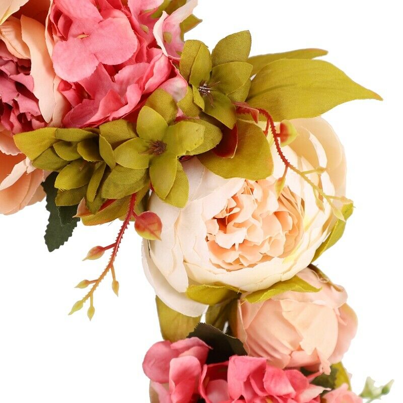 Artificial Flower Wreath Peony Wreath - 16inch Door Wreath Sp Wreath Round WreQ1