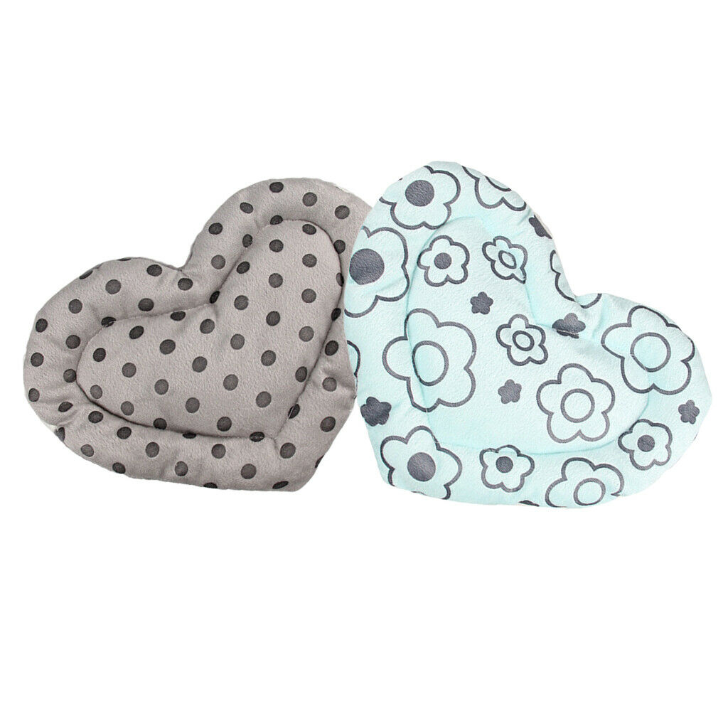 2Pcs Fashion Pet Multifunction Warm House Kennel Sleep Bed Heart Shape Mat