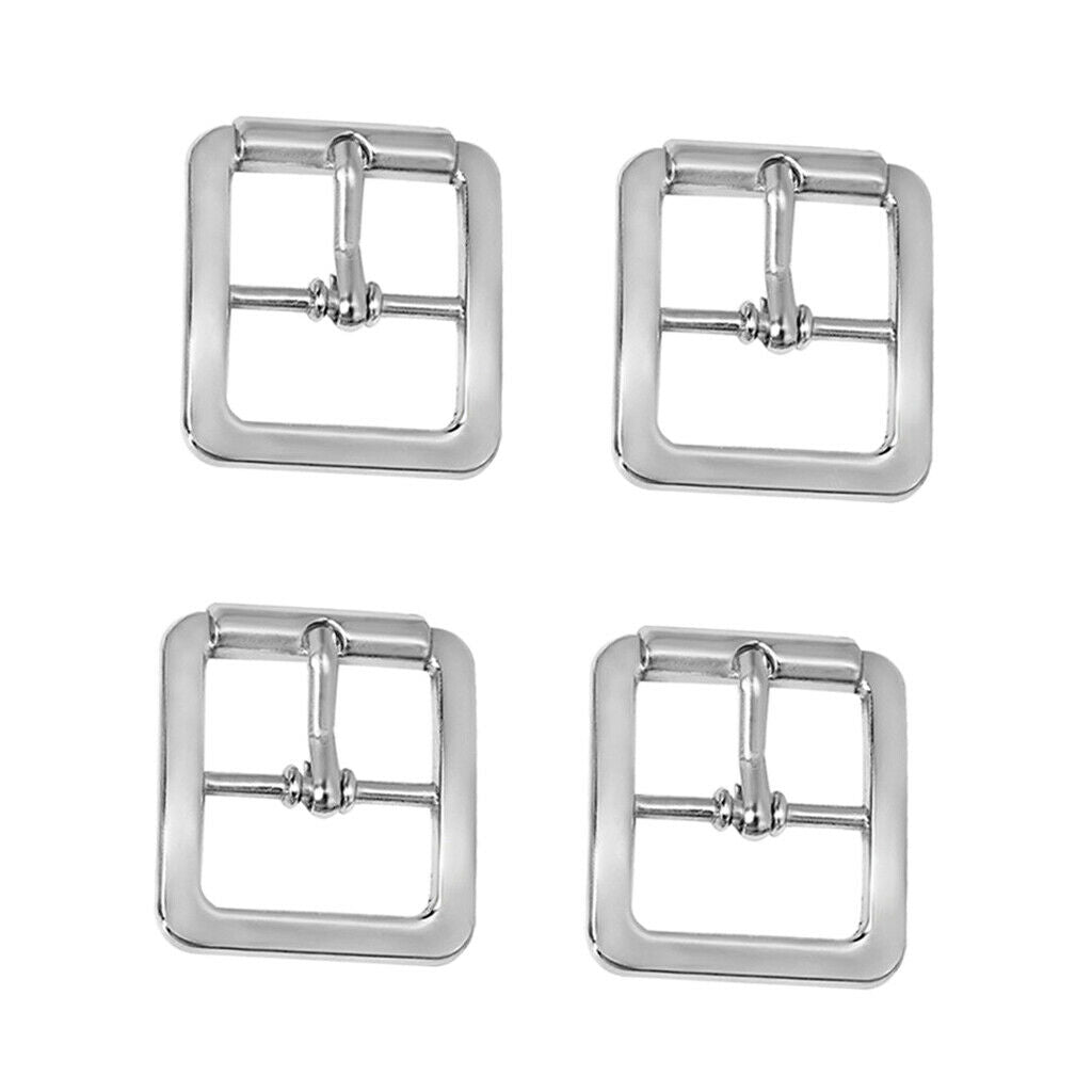 Pack of 4pcs Single Prong Belt Buckle Art Crafts for Bag Purse Wristband DIY