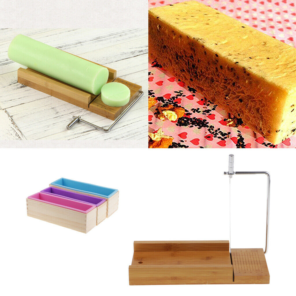 3pcs 900/1200ml Soap /Loaf Mold & Wire Cutter for Handmade Soap/ Cake DIY