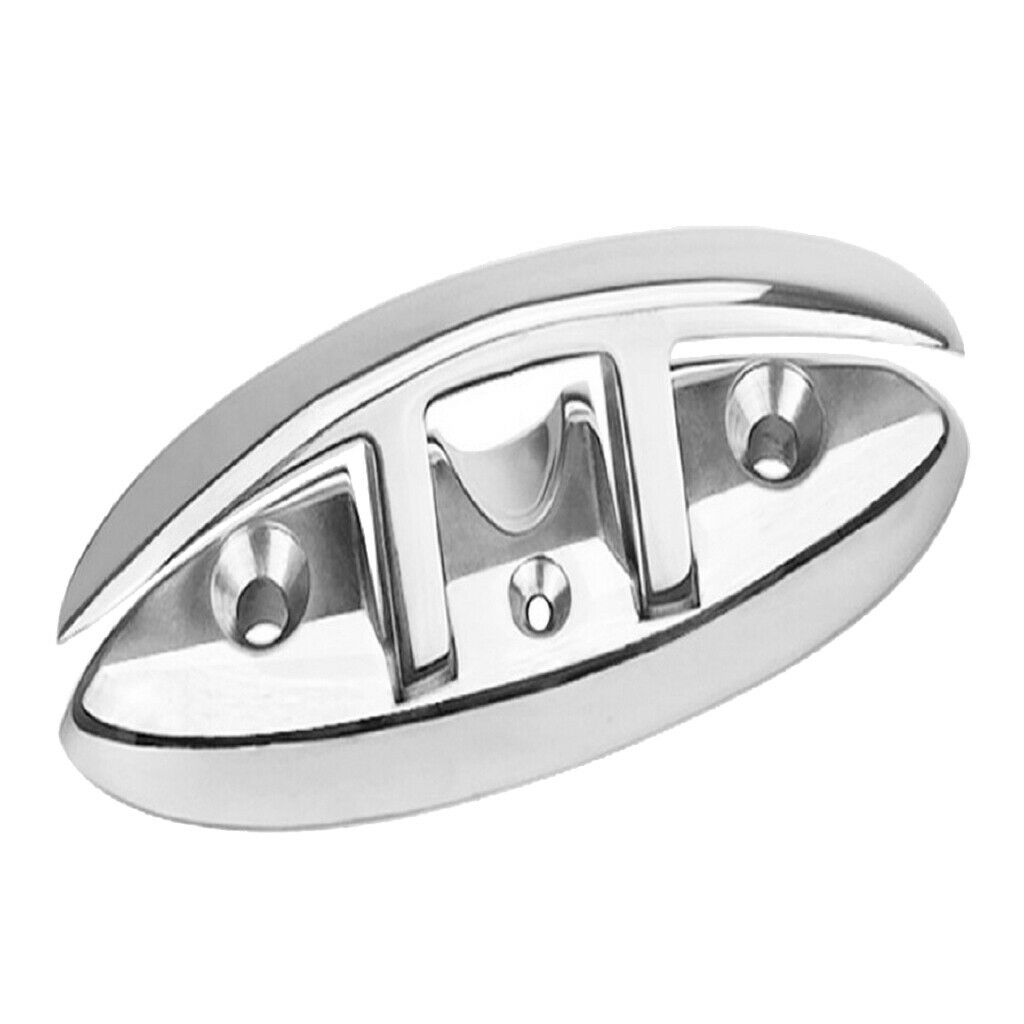 316 Stainless Steel Marine Boat Dock Safety Fold Down Cleat Kayak Canoe 8"