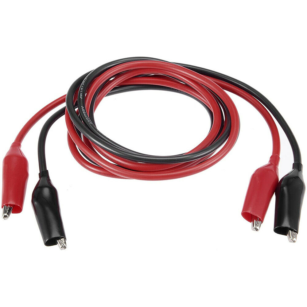 2 Groups 1M Alligator Clip Test Leads Double-ended Jumper Wires Test Leads S LIN