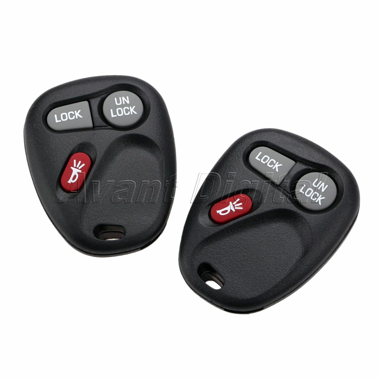 2Pcs Remote Key KOBUT1BT 315MHz 3 Buttons Fit For 1999 2000 2001 GMC Suburban