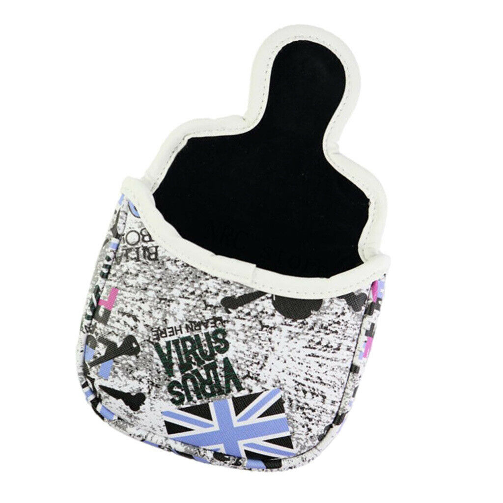 1pc Magnetic Square Golf Mallet Head Cover Headcover Retro Protector Stylish