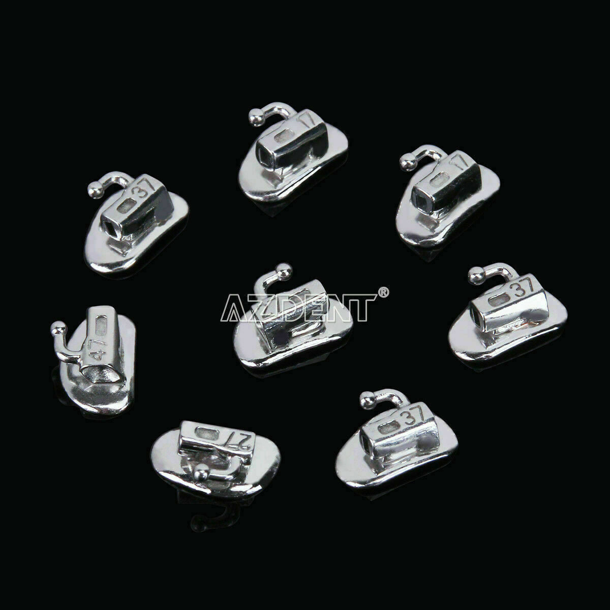 3Packs Orthodontic Bonding Buccal Tube N-Conv Roth 0.018 2nd Molar AZDENT Dental