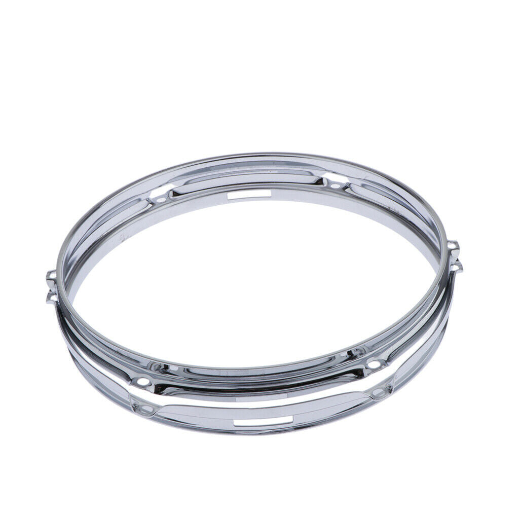 12 "Die Cast 6 Wheel Snare Tom Tom Drum Hoops Rims Pair Set