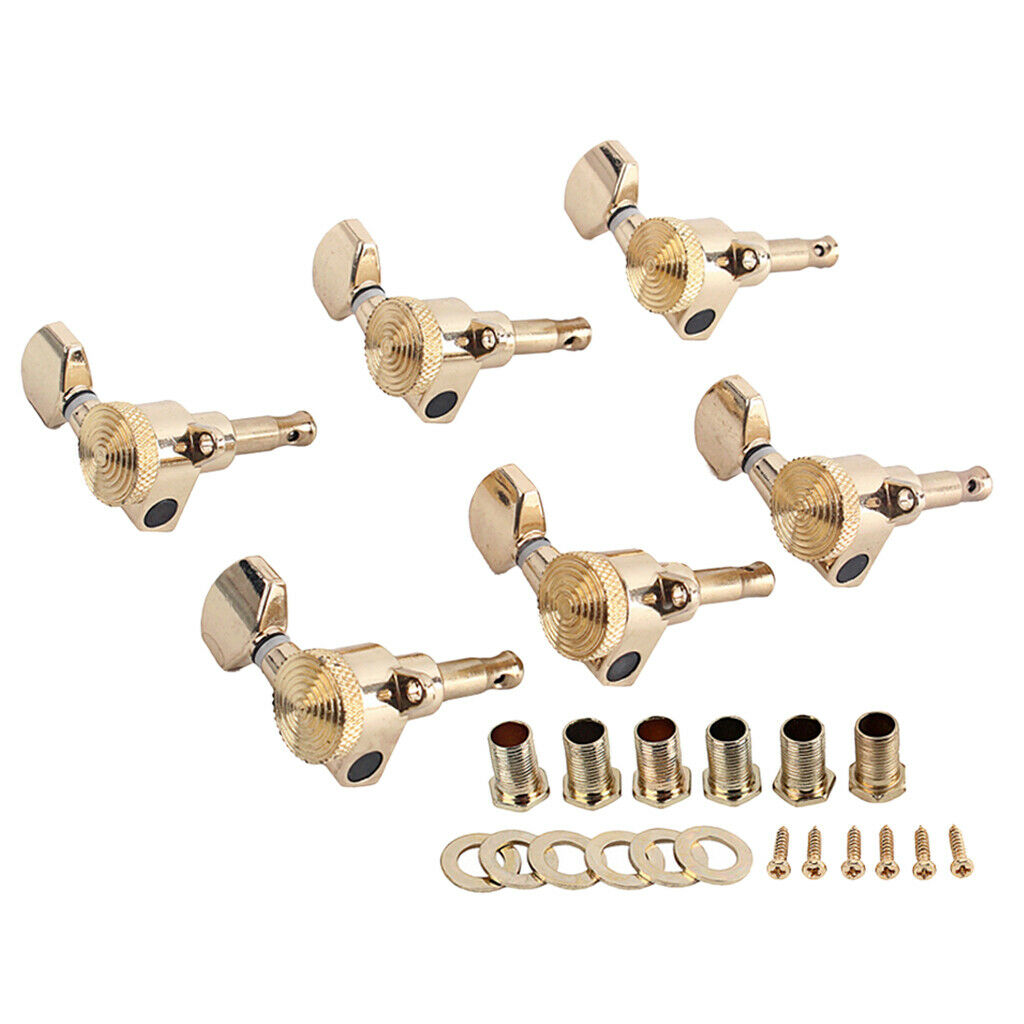 6x Guitar Tuning Pegs 6R for Acoustic Electric Guitar Schaller Style Golden