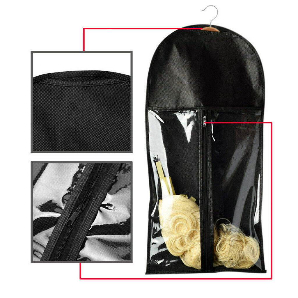 6 Pieces Portable Dustproof Hair Extensions Wigs Stand Storage Case