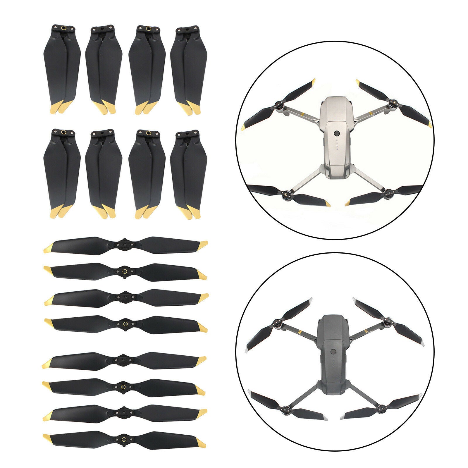 16 Pieces Low-Noise 8331F Quick-Release Propellers for DJI Mavic Pro Durable