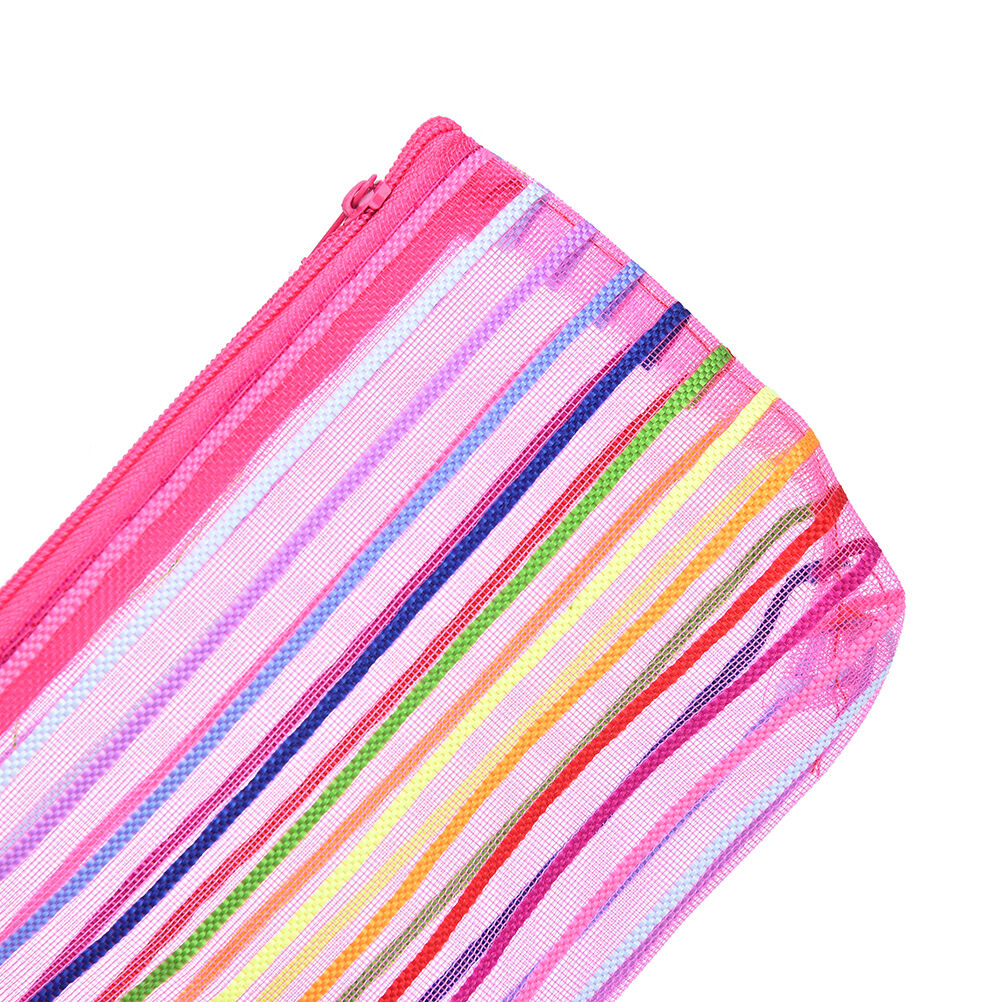 Mini  Colorful lines wash bags Cosmetic Bag New Transparent storage bags M&BDAU