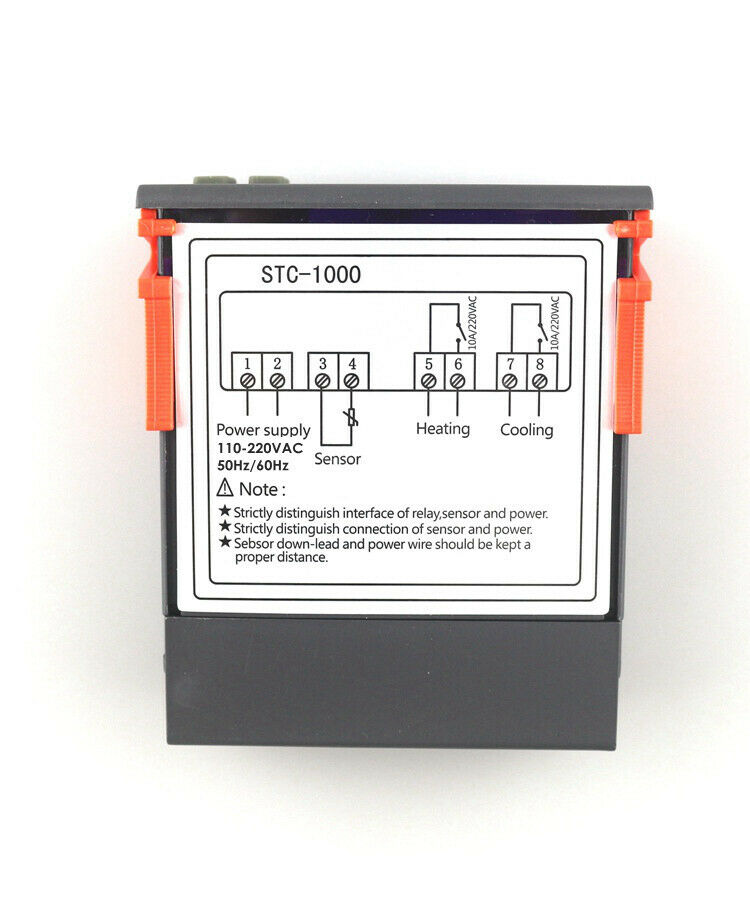 Digital Temperature Controller Thermostat with Sensor Universal Stc-1000 Ac 220V