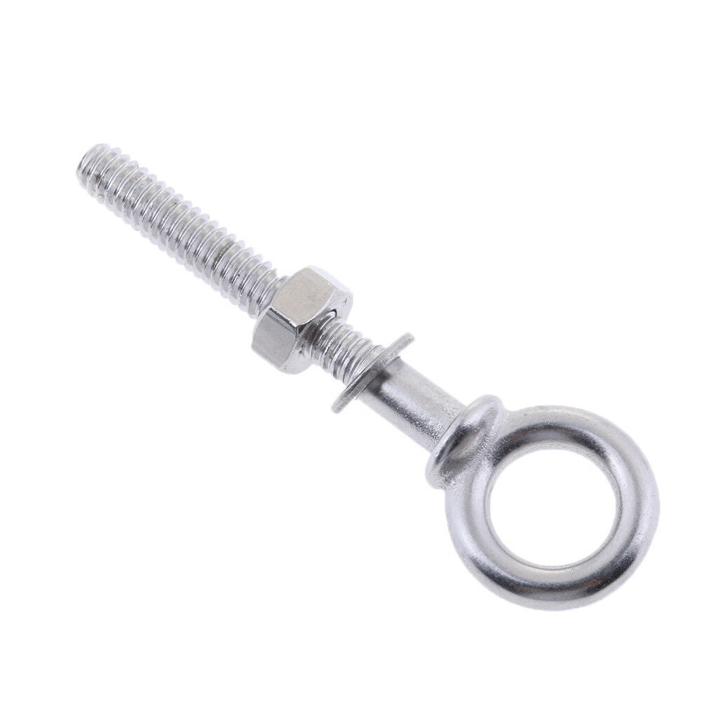 M4 x 40mm Long Lifting Eye Bolts With Washer and Nut - 304 Stainless Steel