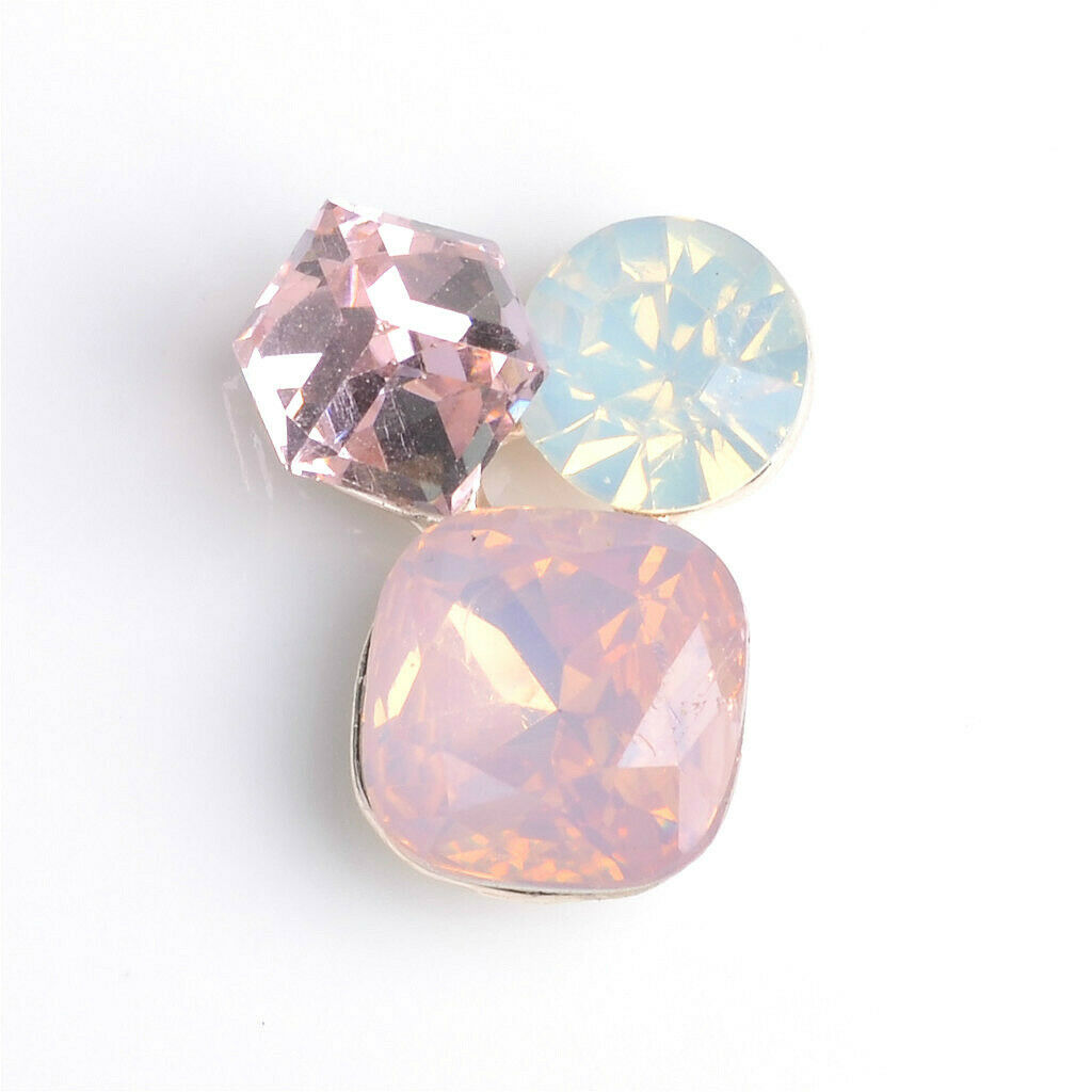 5x Beautiful Pink Rhinestone Buttons Flatback Embellishment DIY Arts \ u0026