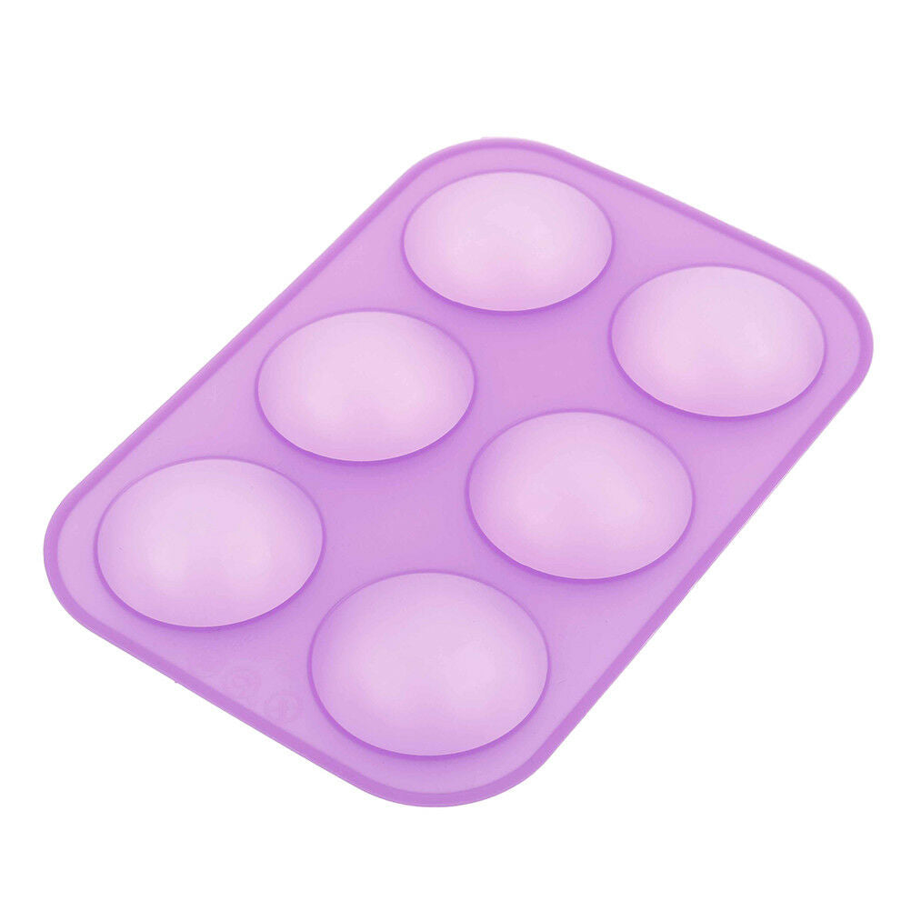 Silicone Soap Chocolate Molds Cake Baking Tool  Pastry Mould round shape 6holDD