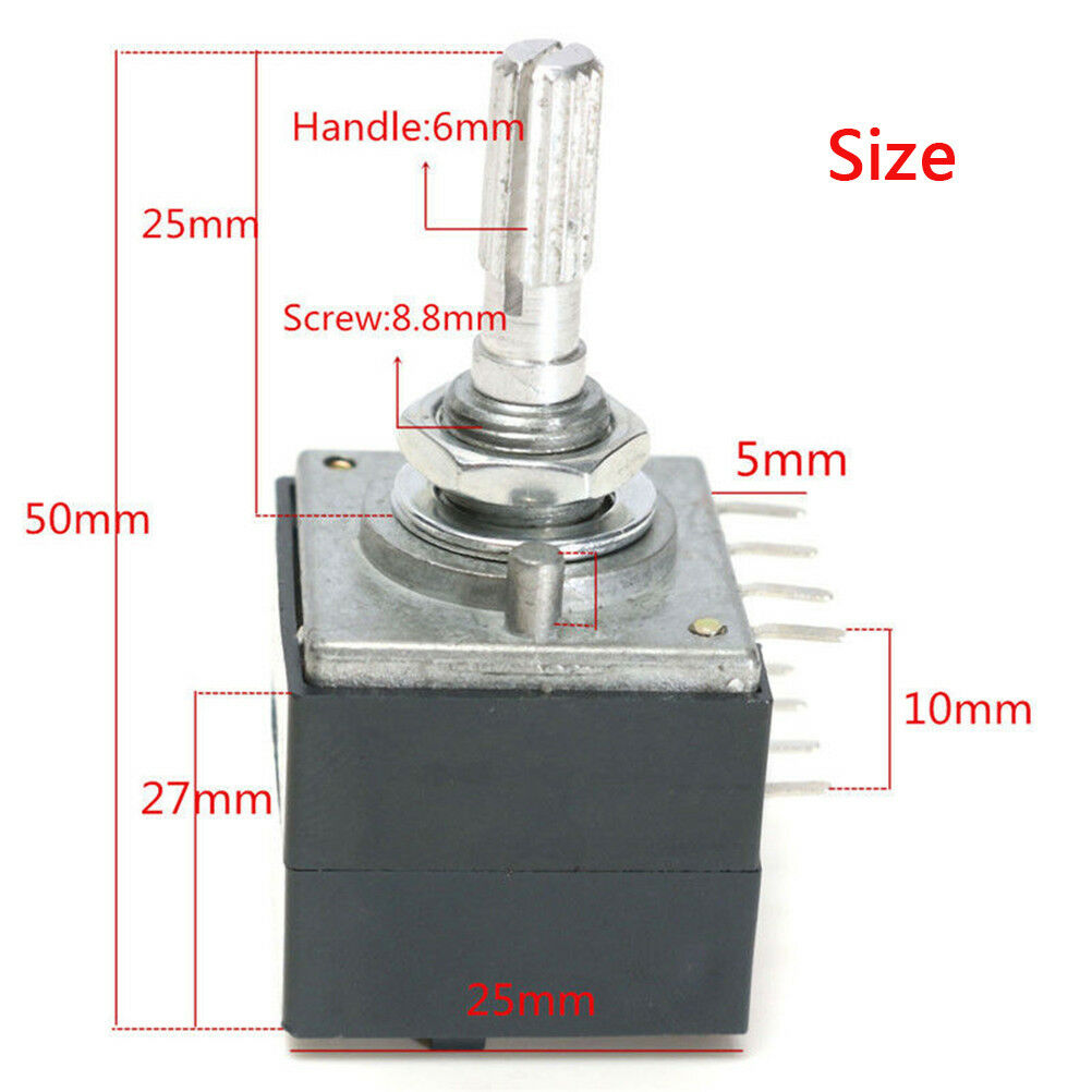 1Pc potentiometer 250K log alps audio amp volume control pot stereo w loudn Fx
