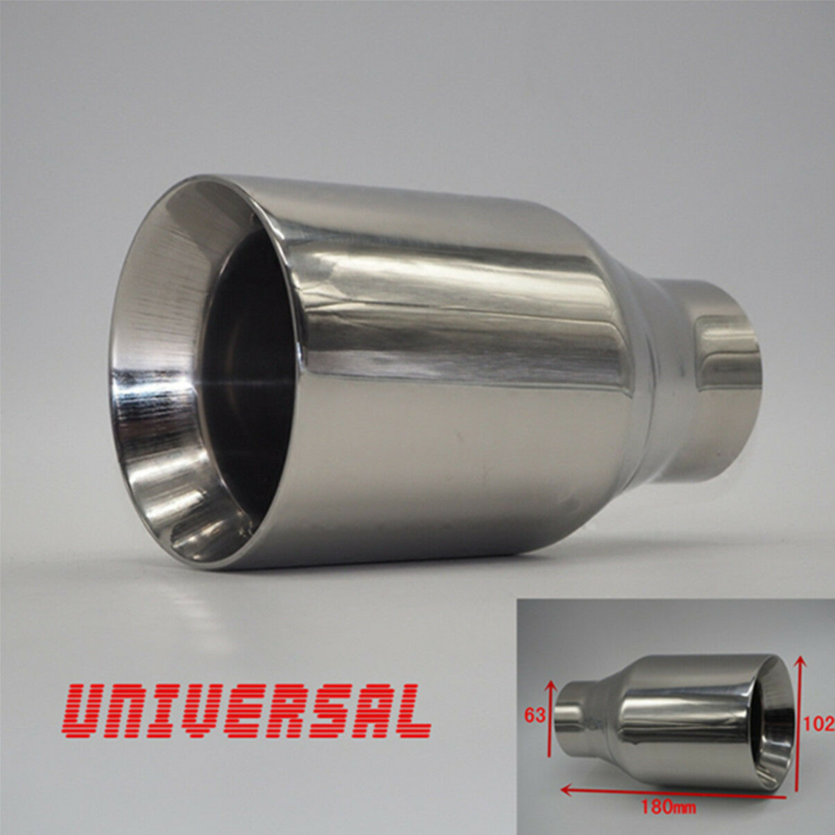 Edition Chrome stainless steel universal exhaust system end pipe car exhaust tip