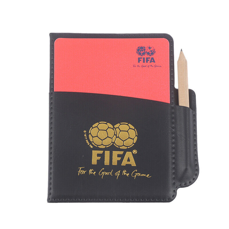 Sport Football Soccer Referee Wallet Notebook with Red Card And Yellow CardA KX