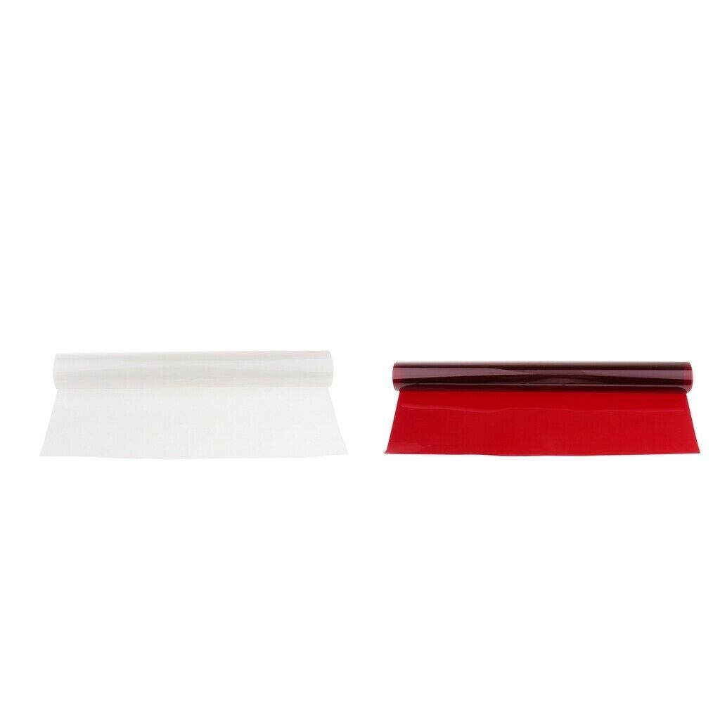 Clear Lighting Filter Gel Transparent Film Sheets Overlays Filter, Red+White
