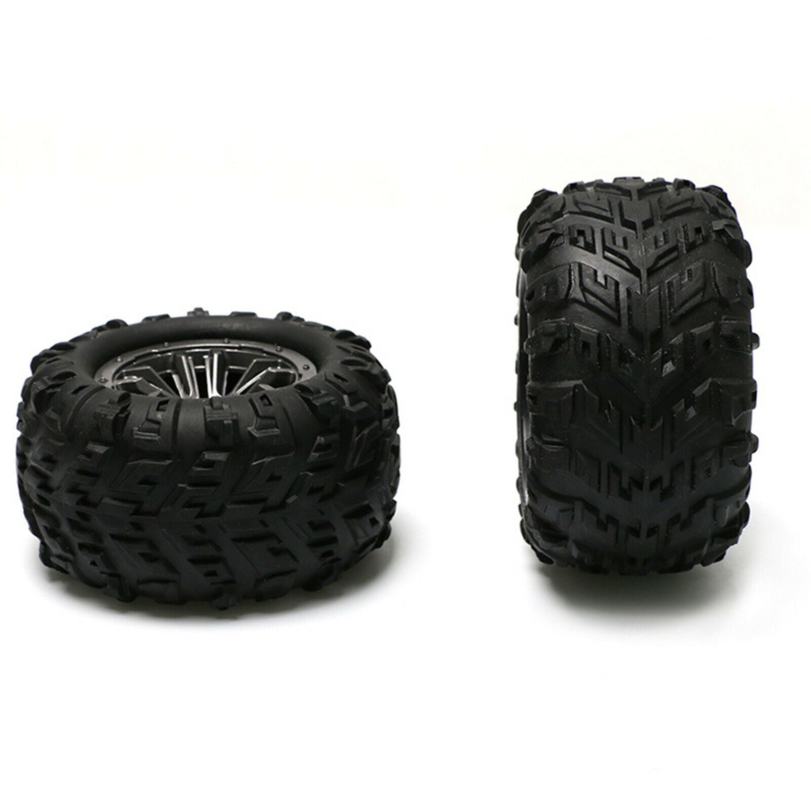 RC Car Rubber Tyres with Wheel Rims for Wltoys 12428 12423 1:12 RC Crawlers