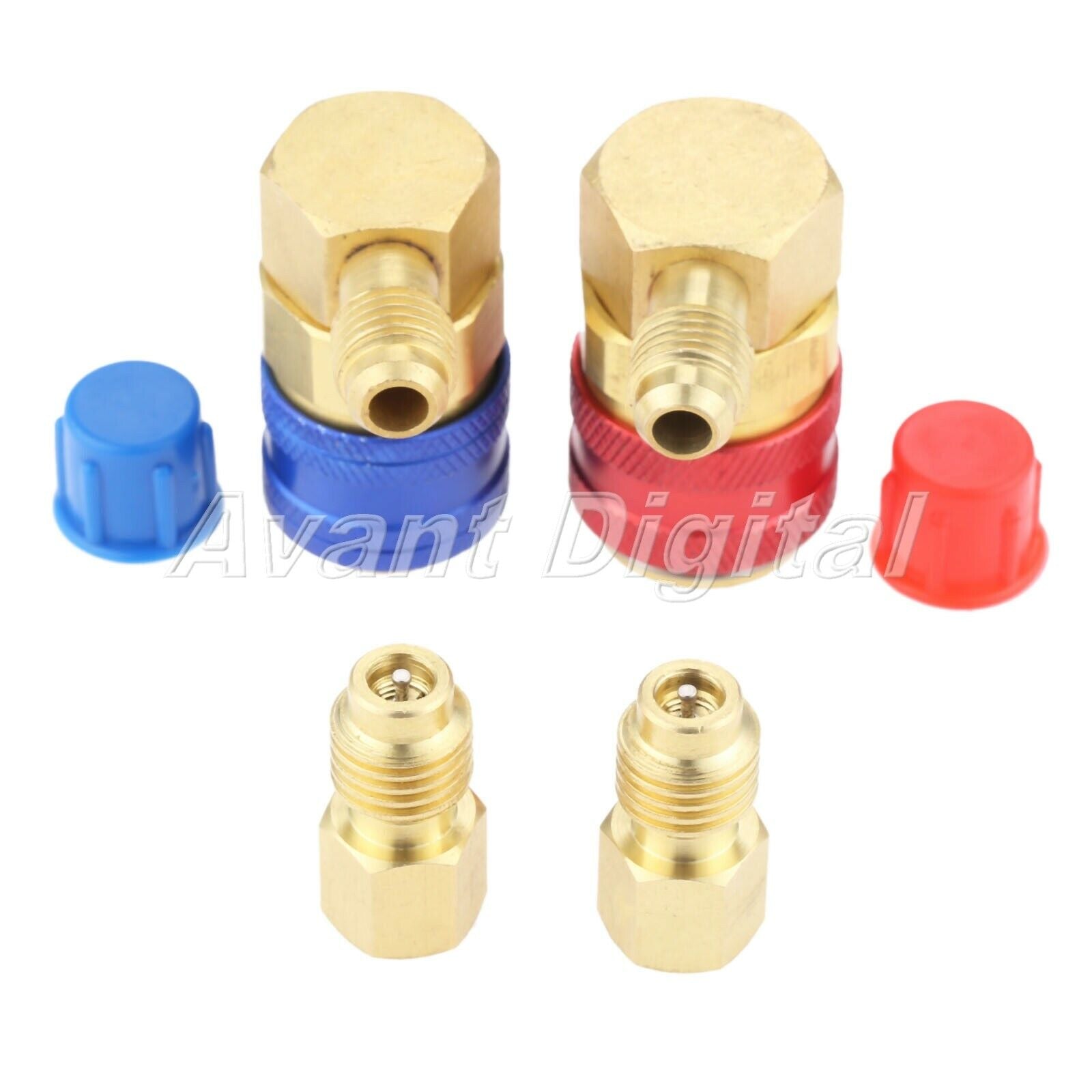 1/4" FL-Female x 1/2"ACME R-12 to R-134a Conversion tank Quick Coupler Set R134a