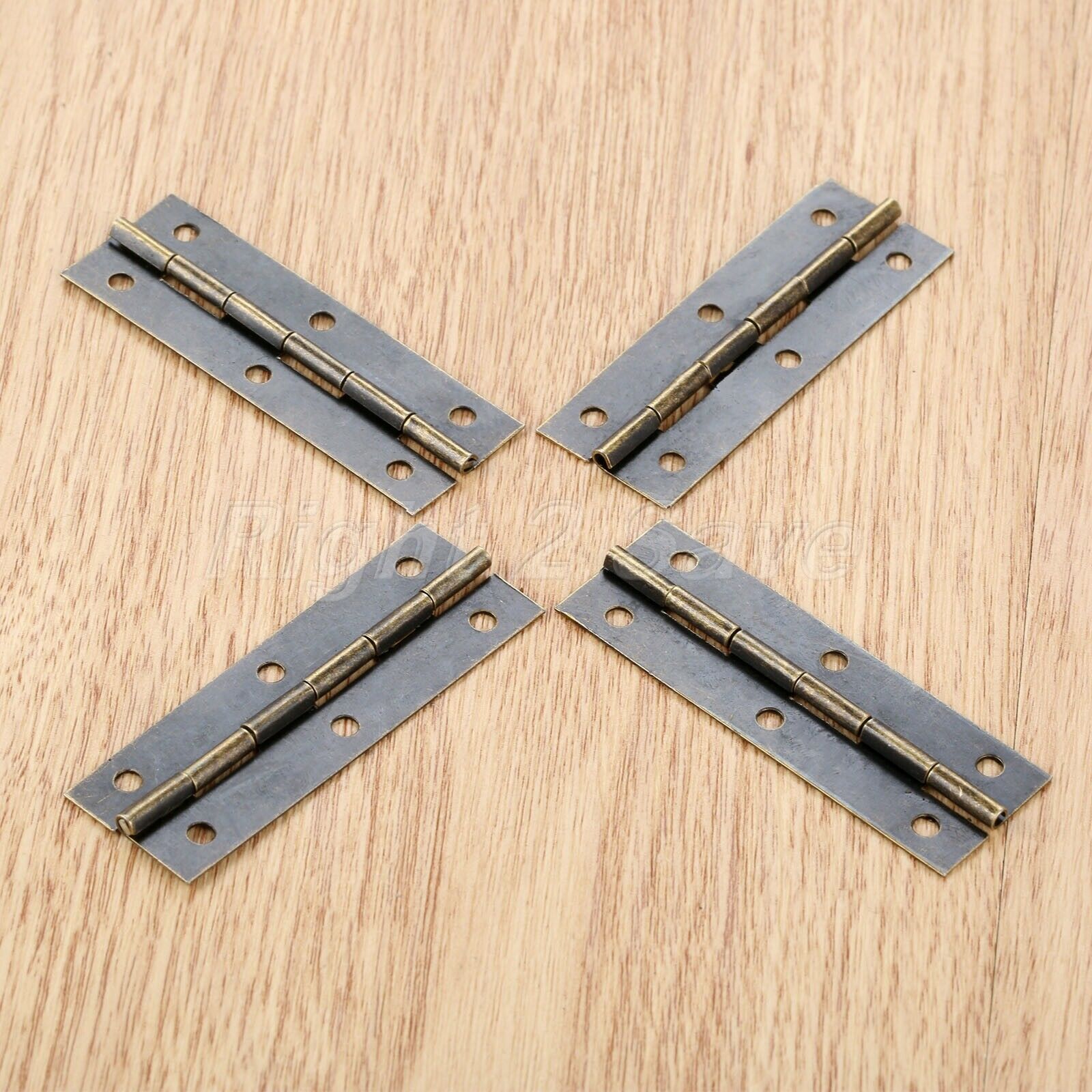 60*20mm Retro Cabinet Hinges Wardrobe Jewelry Box Furniture Door Hinges w/ Screw