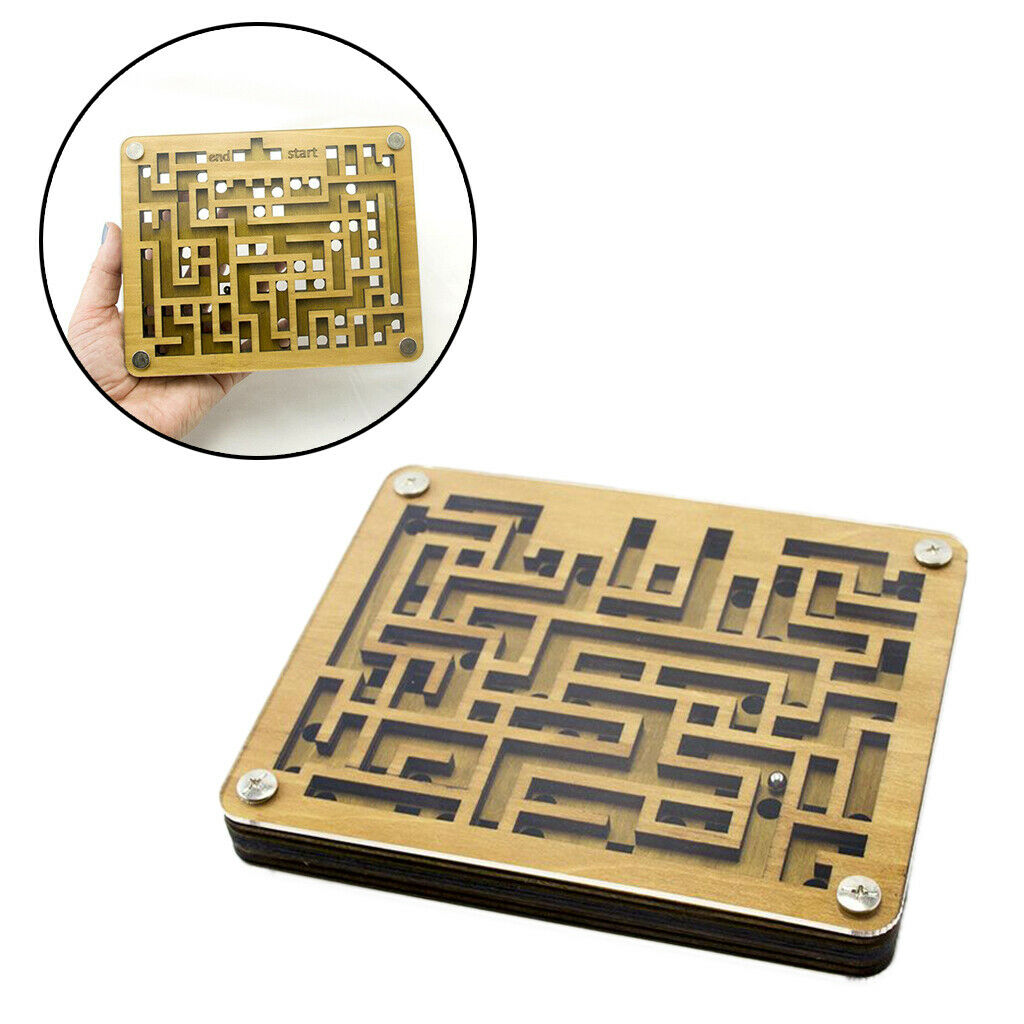 Wooden Maze Game Board Labyrinth Game Balance Board Table Maze Puzzle Game
