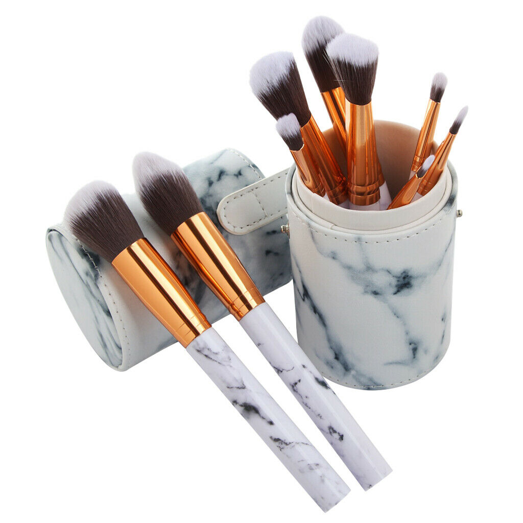 10x Marble Texture Handle Foundation Concealer Makeup Brush Cosmetic Tool